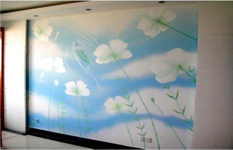 贵港画墙绘怎么画好白云的蓬松感？