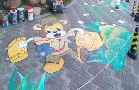 贵港夏季画地面彩绘会遇到的问题