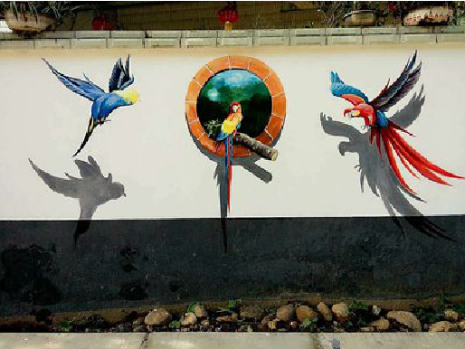 贵港视觉错位-3D墙绘设计