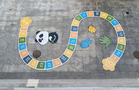 贵港地面游戏彩绘