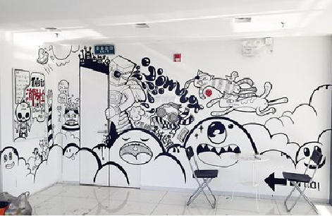 贵港手绘墙并非传统涂鸦。